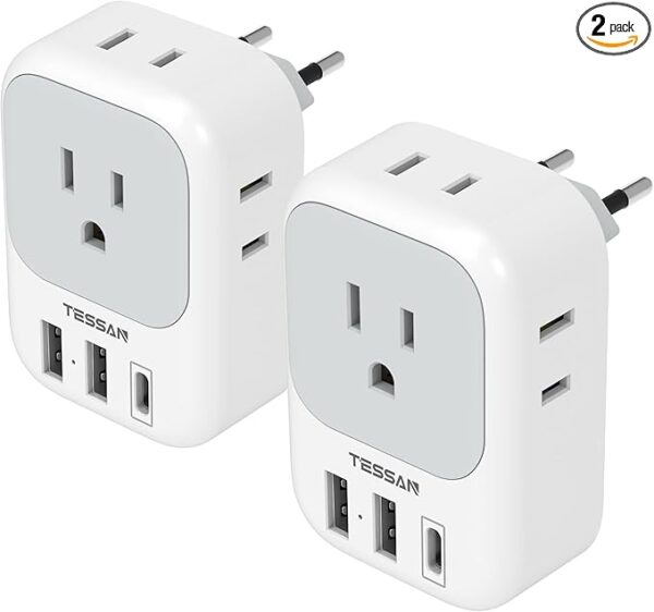 Limited deal E F Plug Adapter USB C, Germany France 21% off - Image 4